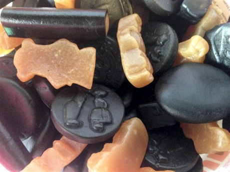 Close-up of Dutch licorice