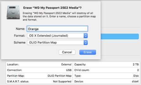 how to reformat wd my passport drive for mac os