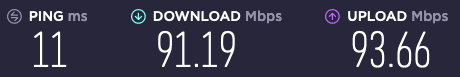 Speedtest result old router and old switch