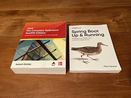 Two books on Java I bought
